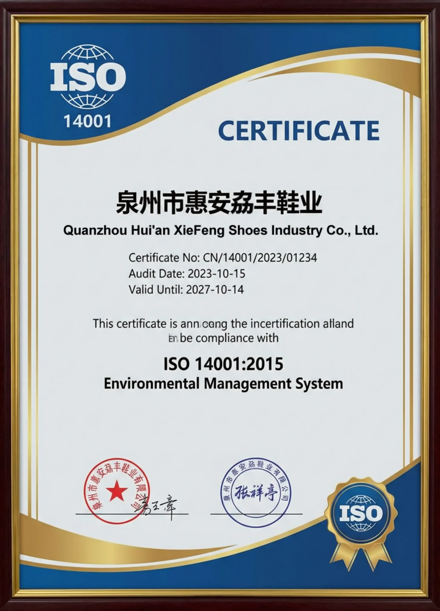 Iso 14001 Environmental Certification