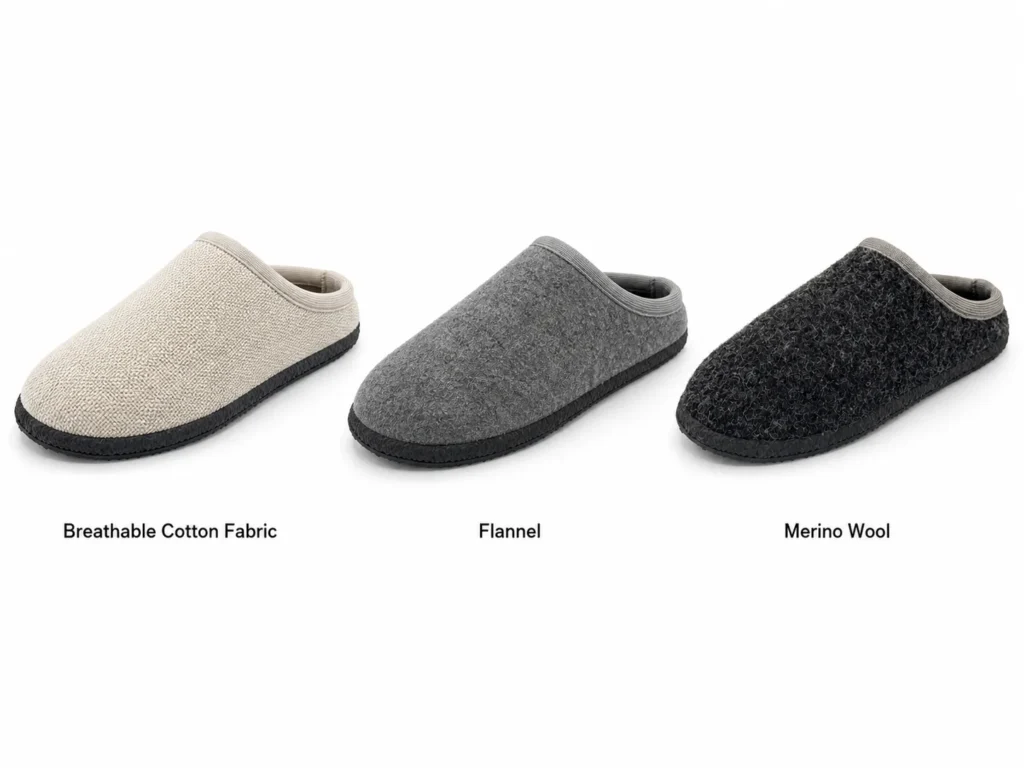 House Slippers Upper Material Wool, Cotton, Flannel