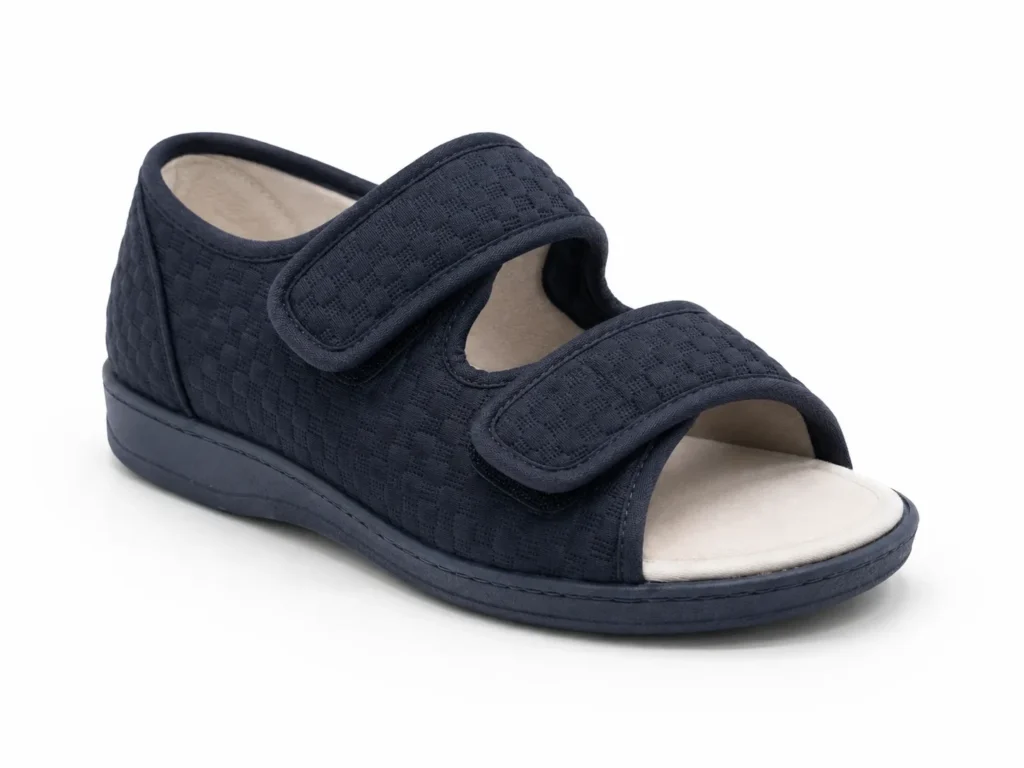 Waffle Cotton Open Toe Medical Shoes