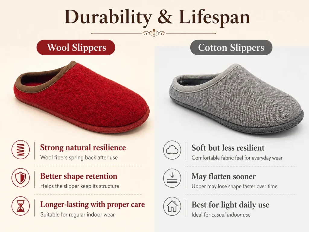 Durability And Lifespan For Wool Slippers Vs Cotton Slippers Durability And Lifespan For Wool Slippers Vs Cotton Slippers