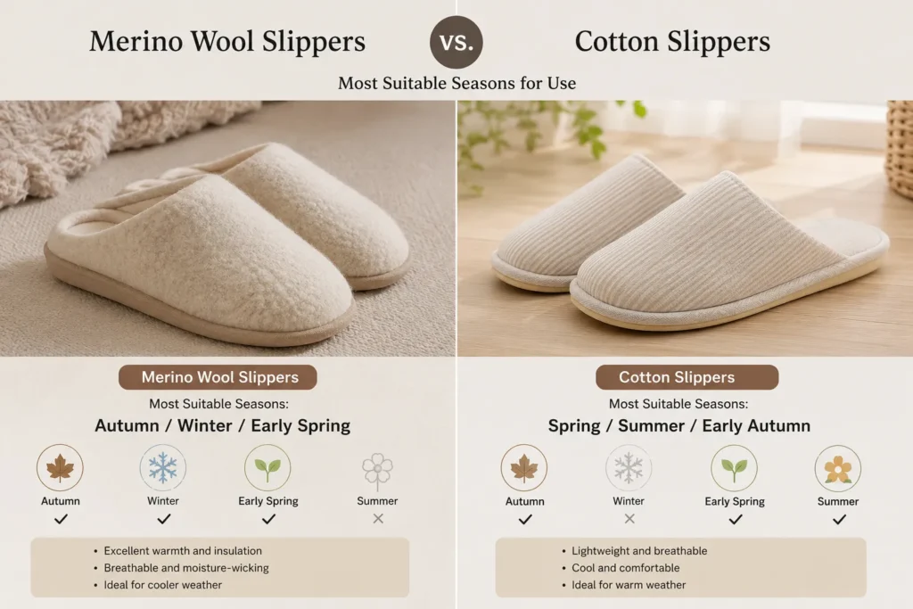 The Best Seasons For Wool Slippers Vs Cotton Slippers The Best Seasons For Wool Slippers Vs Cotton Slippers