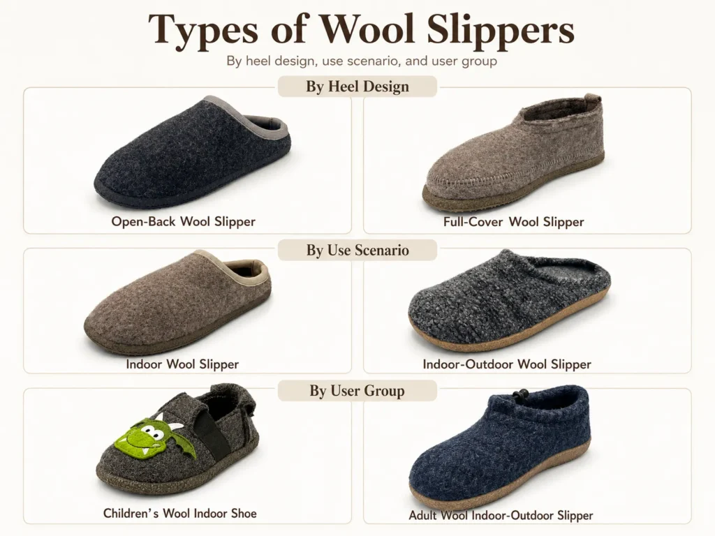 Tipos de pantuflas de lana